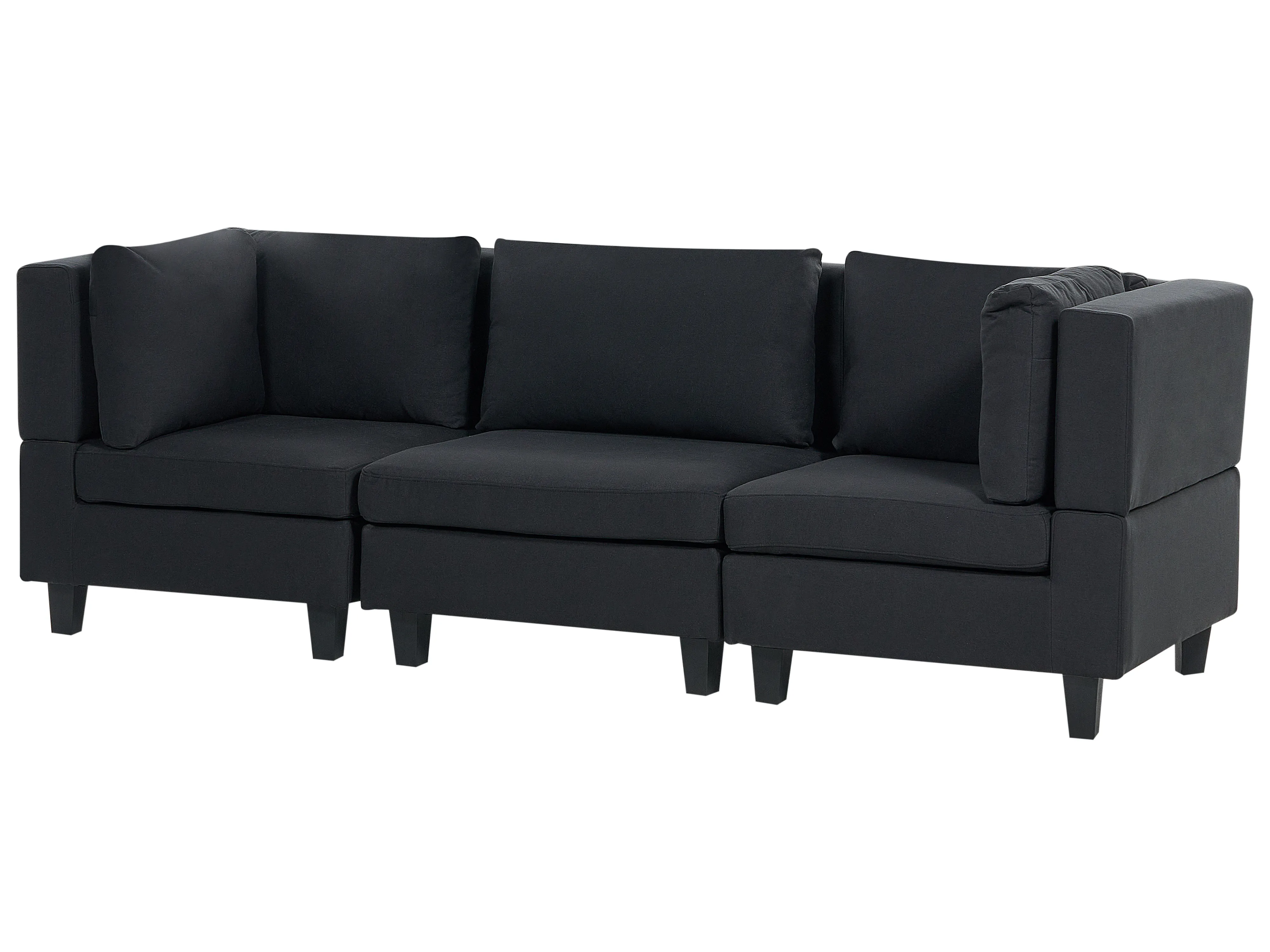 Modulaire bank 3-zits UNSTAD Stof Zwart