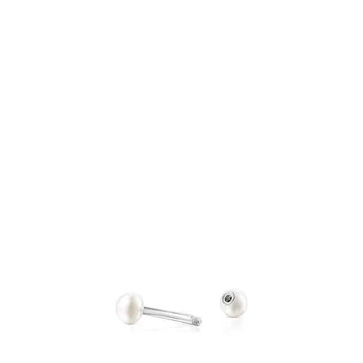 Piercing de orelha TOUS Pearl em aço e pérolas