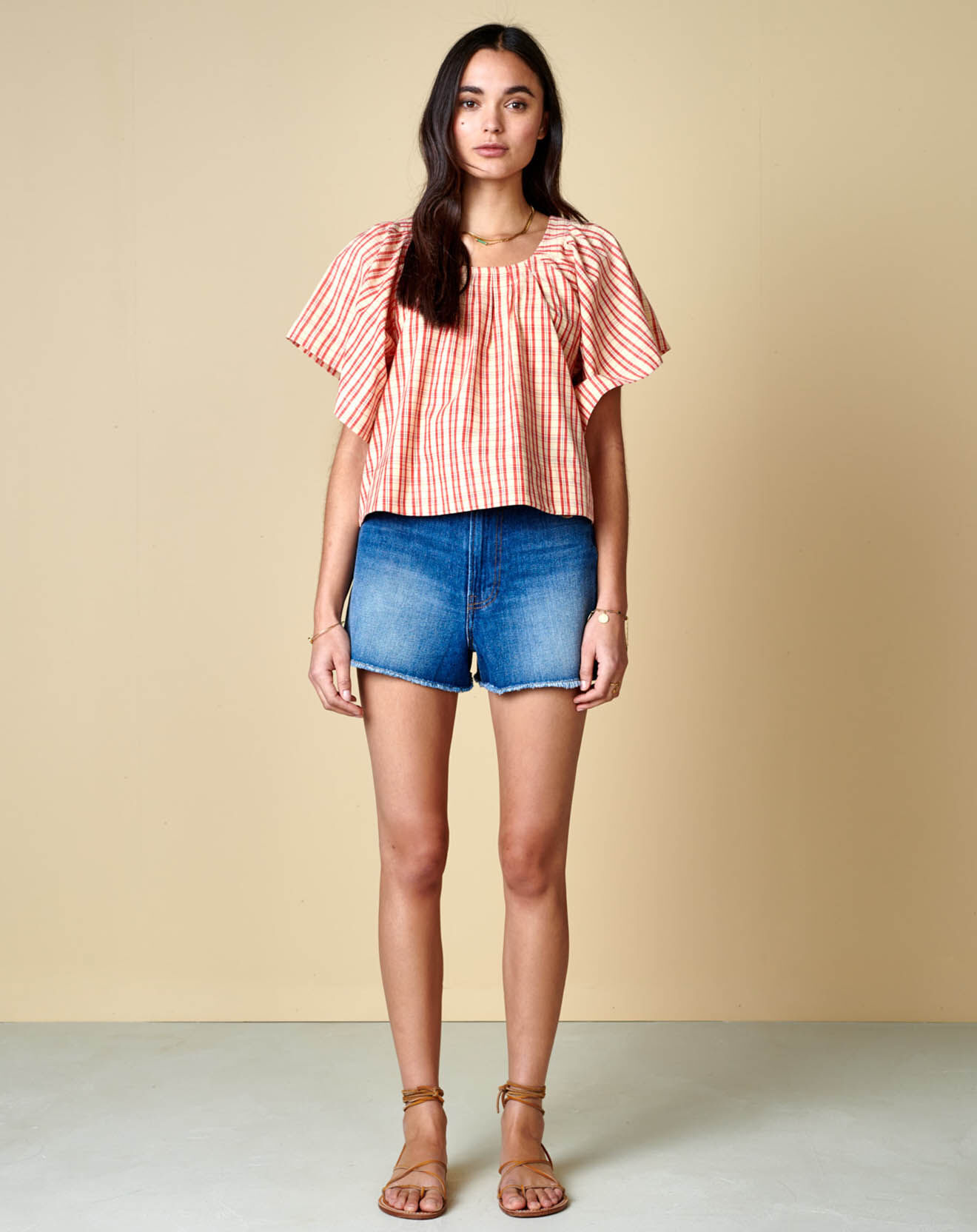 Bellerose Blouse Diata à carreaux  rouge/jaune
