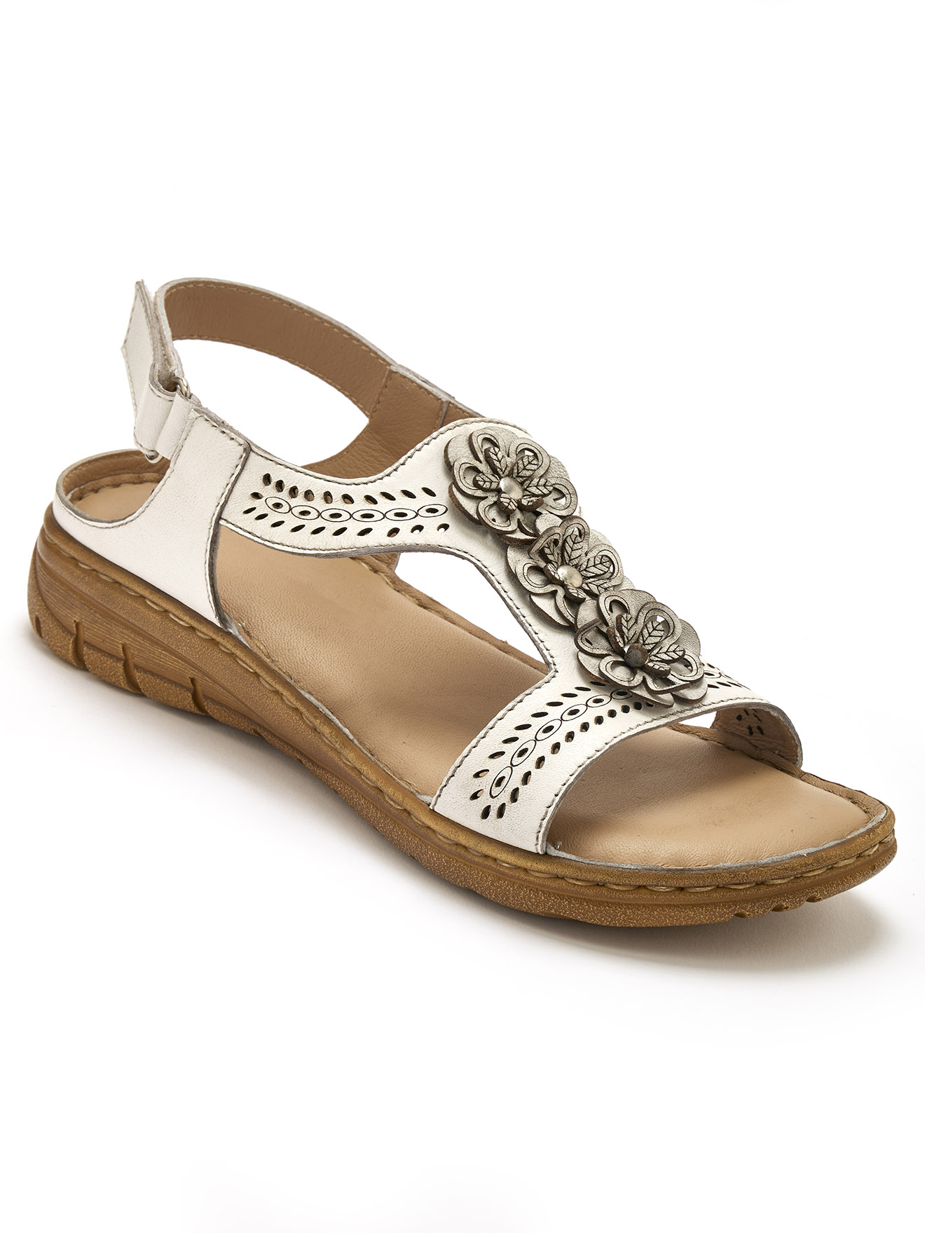 Sandales fantaisie tout cuir