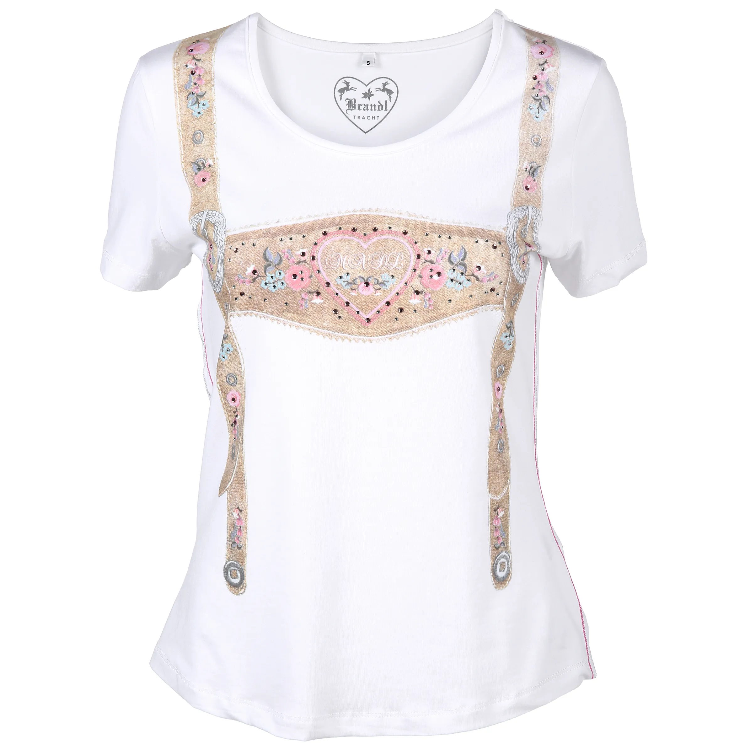 Damen Trachtenshirt mit Schmucksteinen