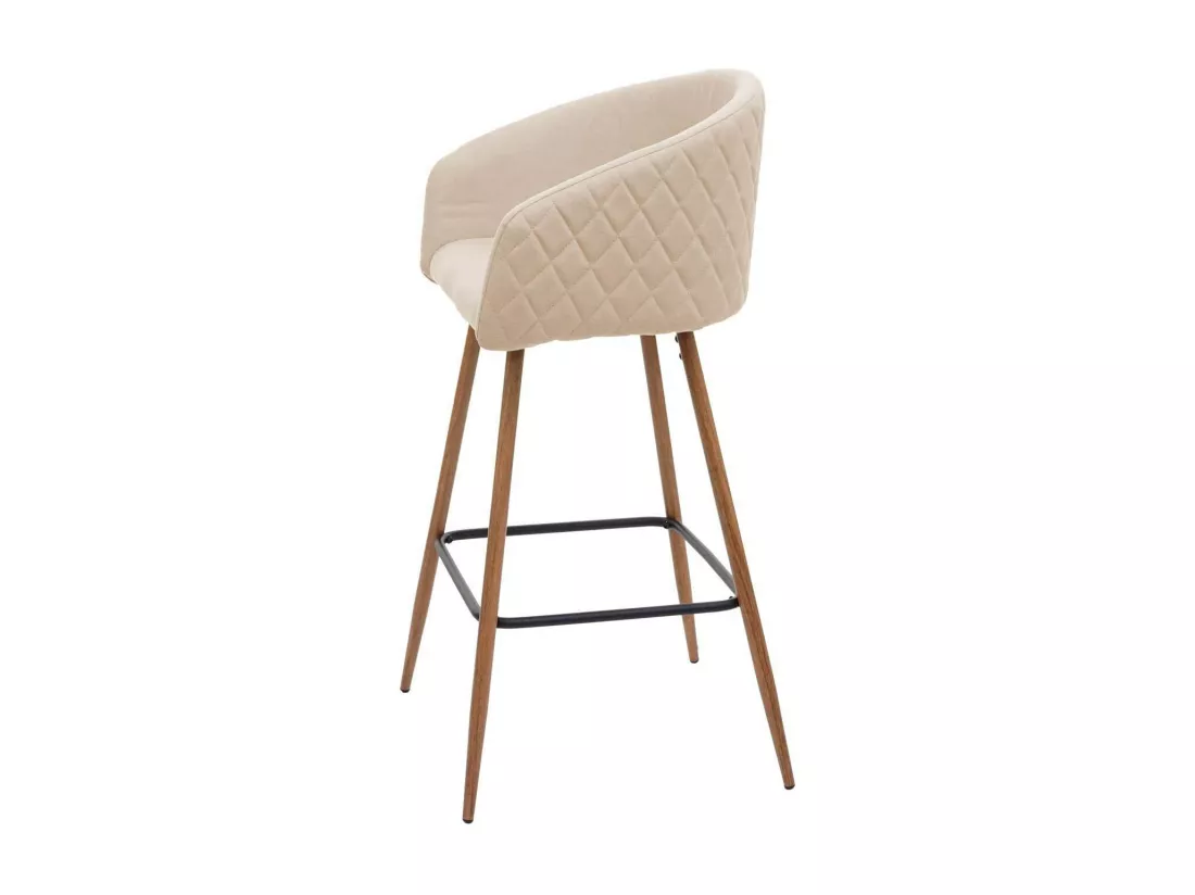 Lot de 2 tabourets tissu crème 54 x 50 x 100 cm TDB04069