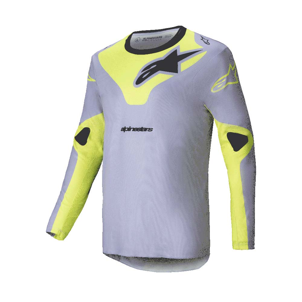 Alpinestars - Maillot Racer Veil Gris / Jaune fluo / Noir