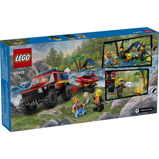 LEGO® City Fire 60412 - Feuerwehrgeländewagen mit Rettungsboot