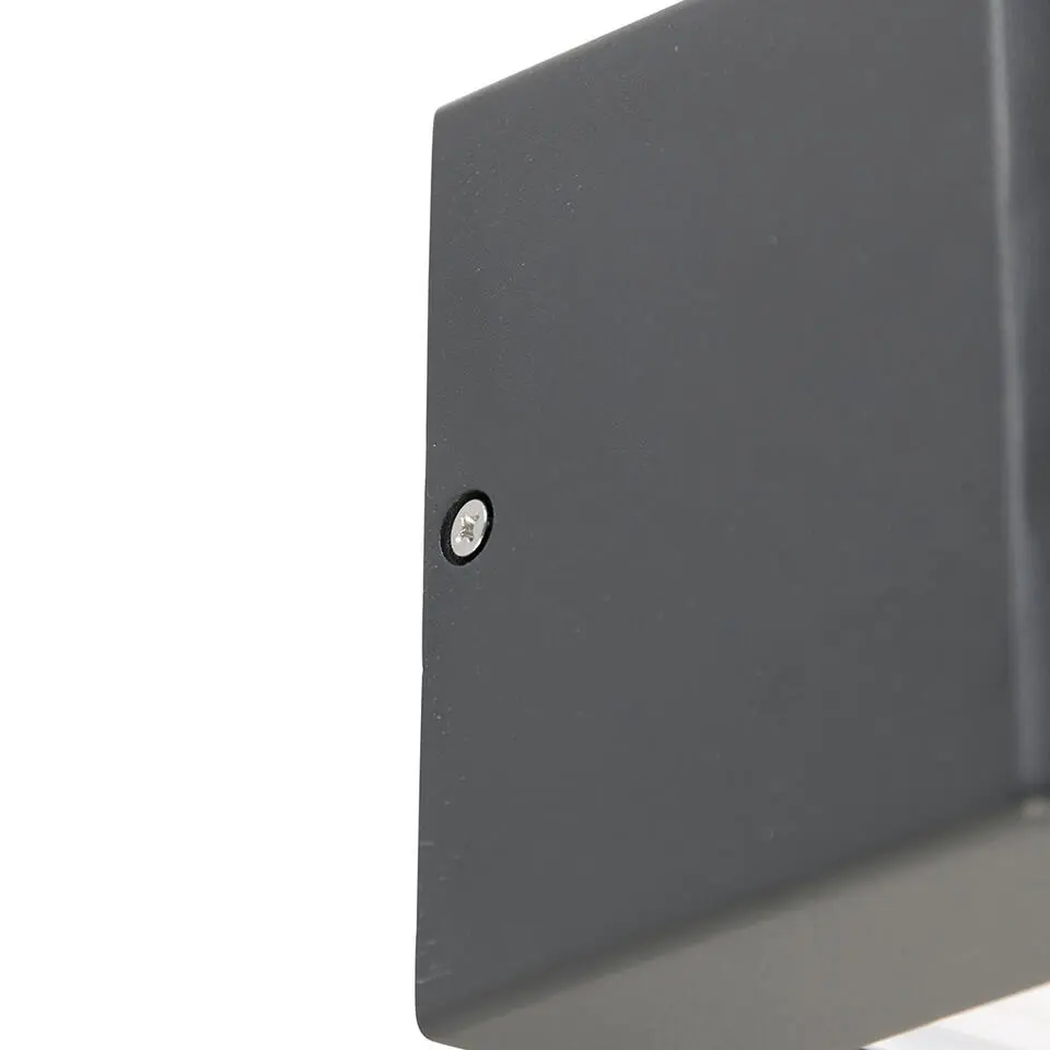 Qazqa wandlampen buiten hurricane grijs e27