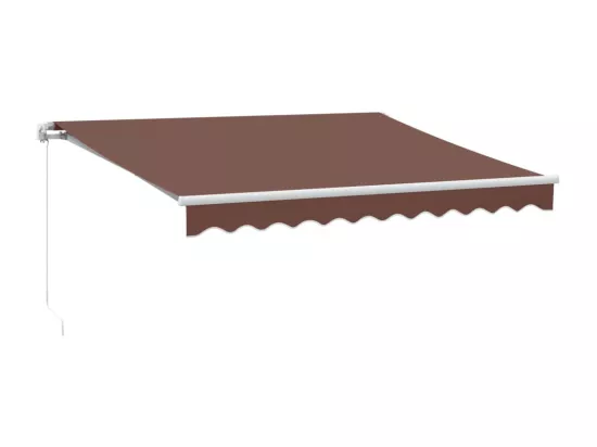 Auvent manuel rétractable marron 300x250 cm