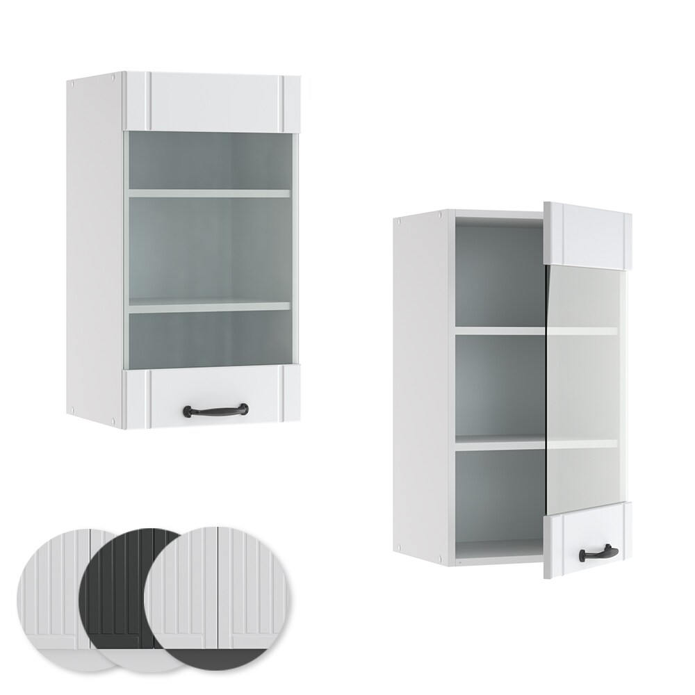 Vicco Hängeglasschrank 40 cm FAME Line Küchenschrank Küchenzeile Landhaus Weiß