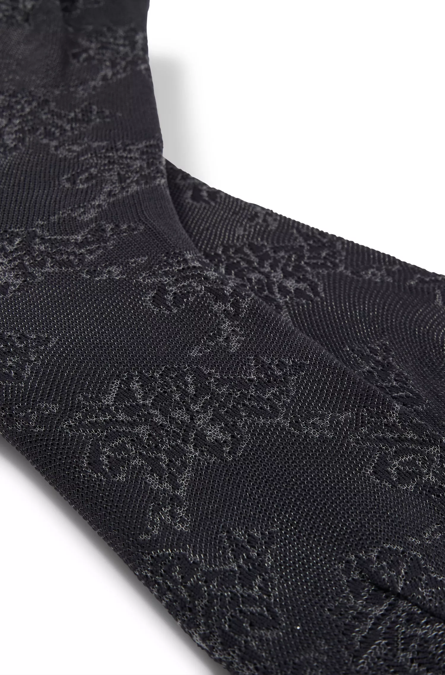 BOSS Preto - Pacote com dois pares de meias curtas de renda