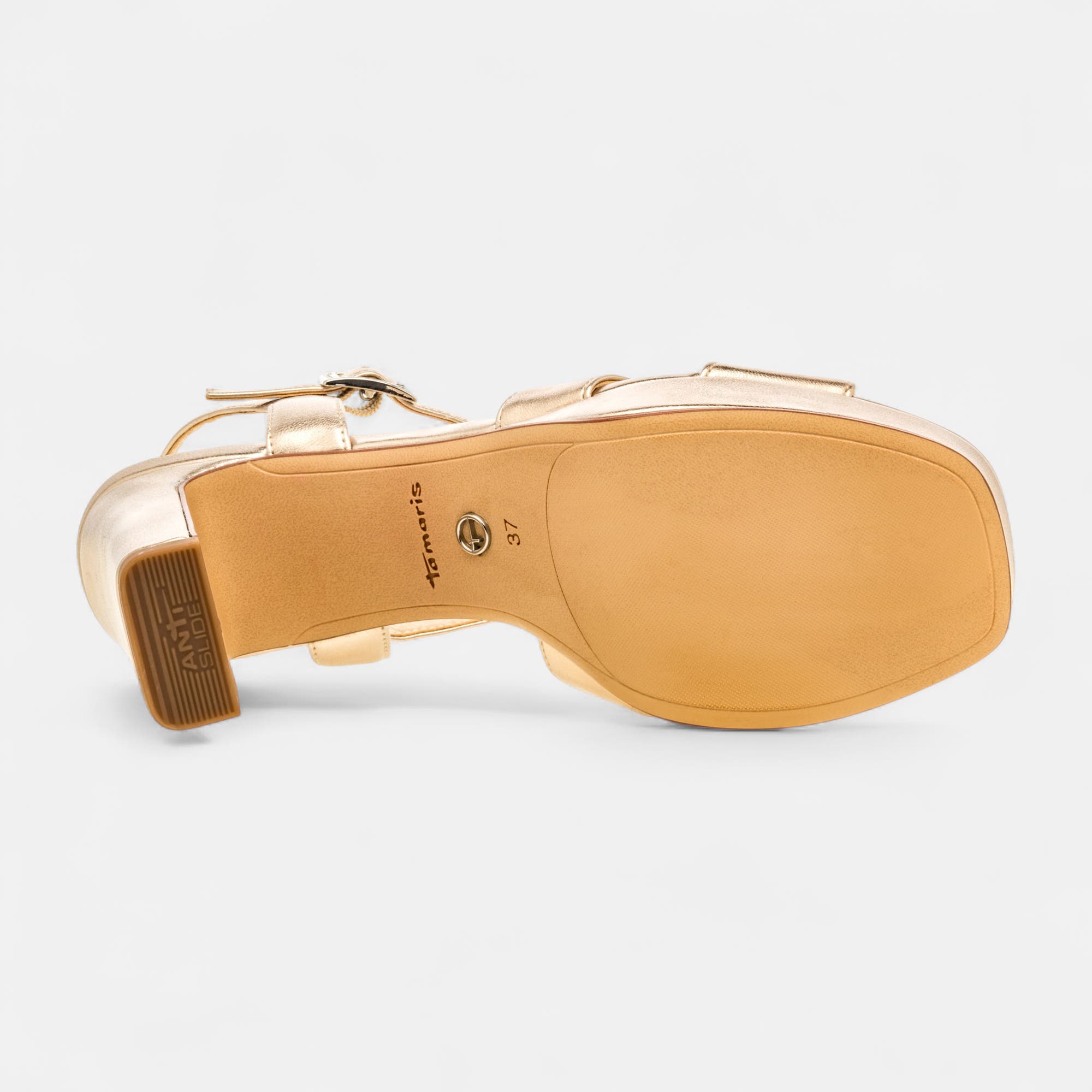 Nu-pieds à talon Femme or