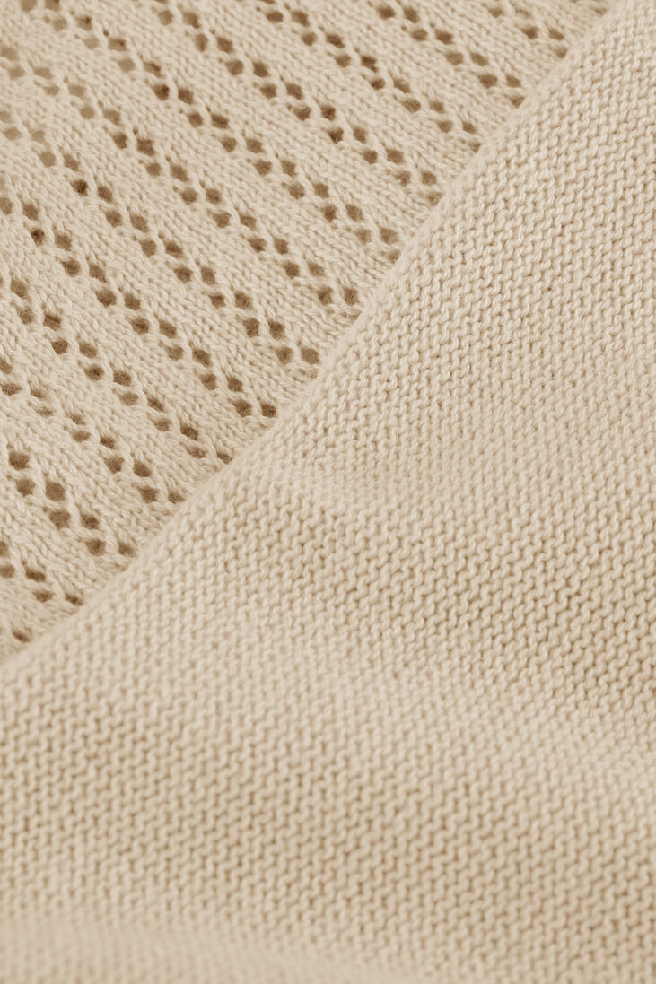 QUINCY MAE beige quincy mae  pointelle knit set