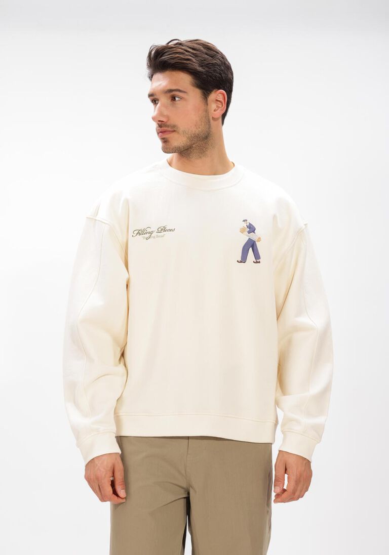 ecru filling pieces sweater sweatshirt bakery