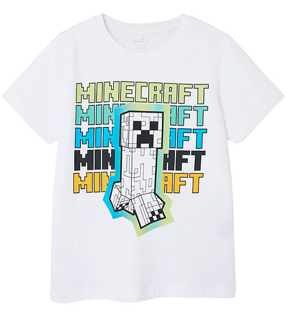 Name It T-Shirt - Noos - NkmJin Minecraft - Bright White