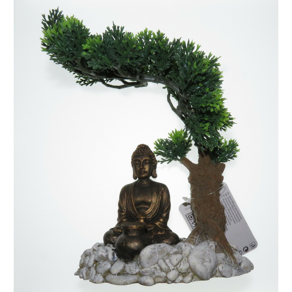 Diffuseur bouddha bonzaï 14,5 x 12 x 20 cm, décoration aquarium