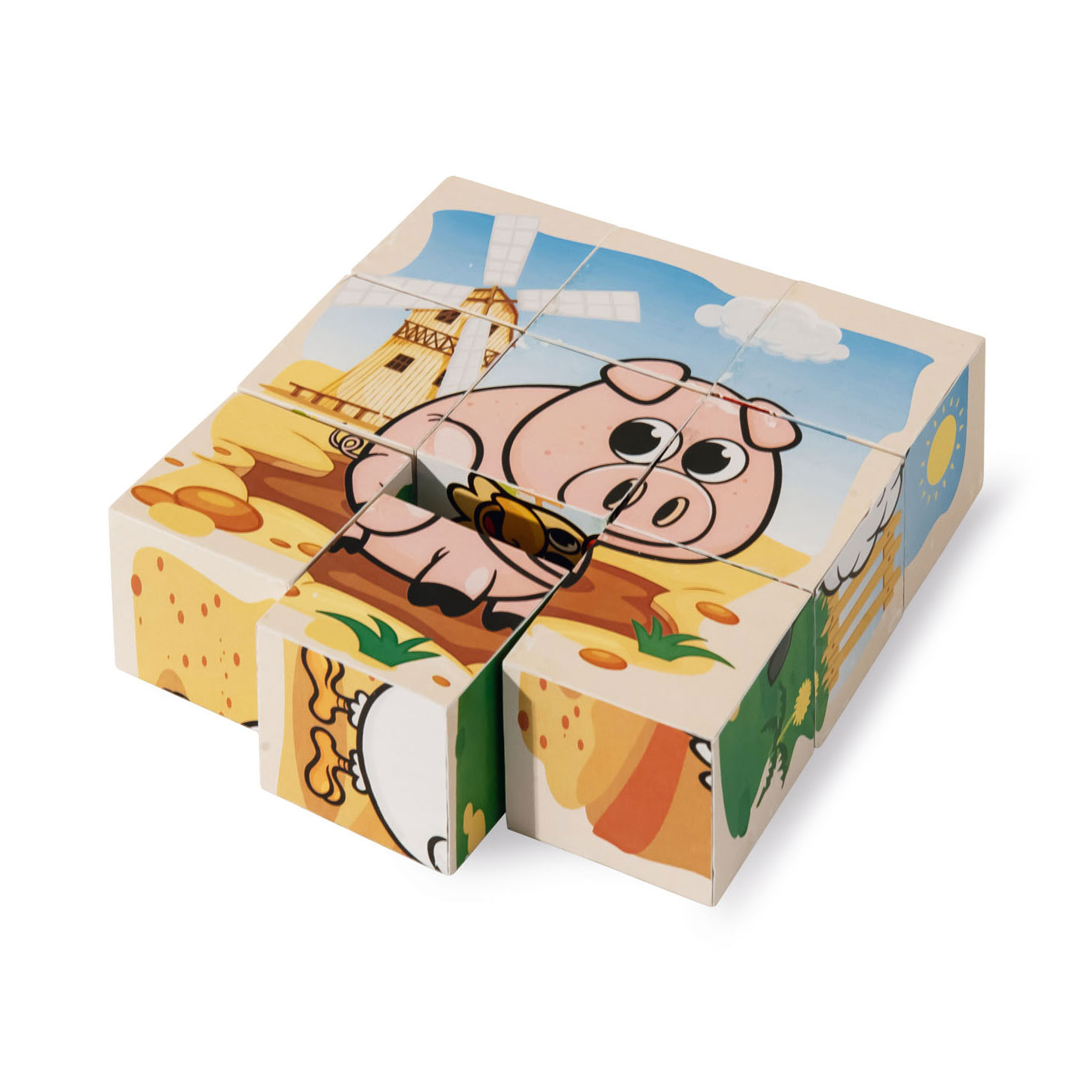 Eichhorn Houten Blokpuzzel Boerderij
