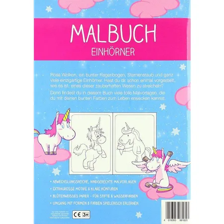 Media Verlag Malbuch für Kinder - Einhörner