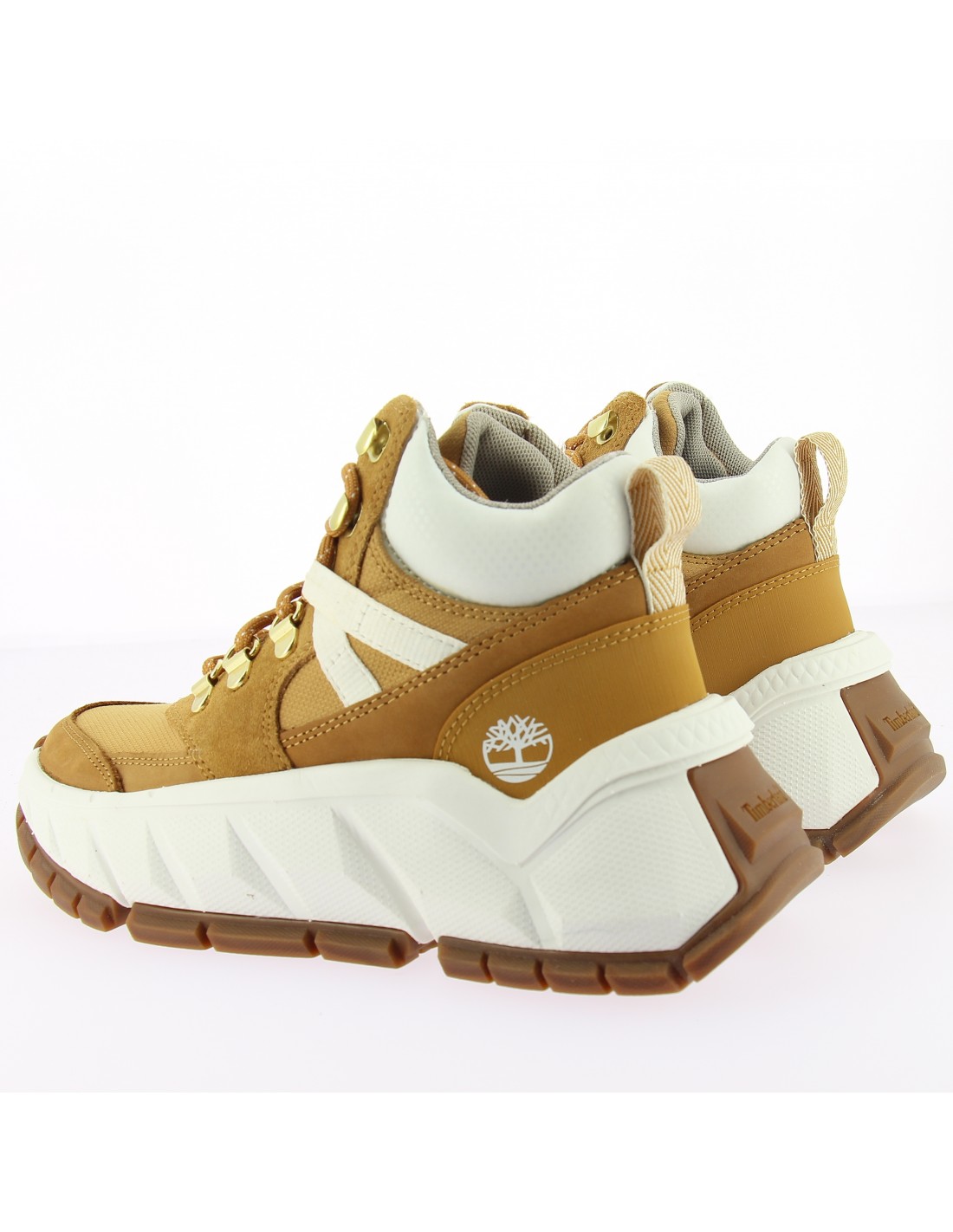 timberland boots femme tbl turbo hiker wht nubuck jaune/blanc