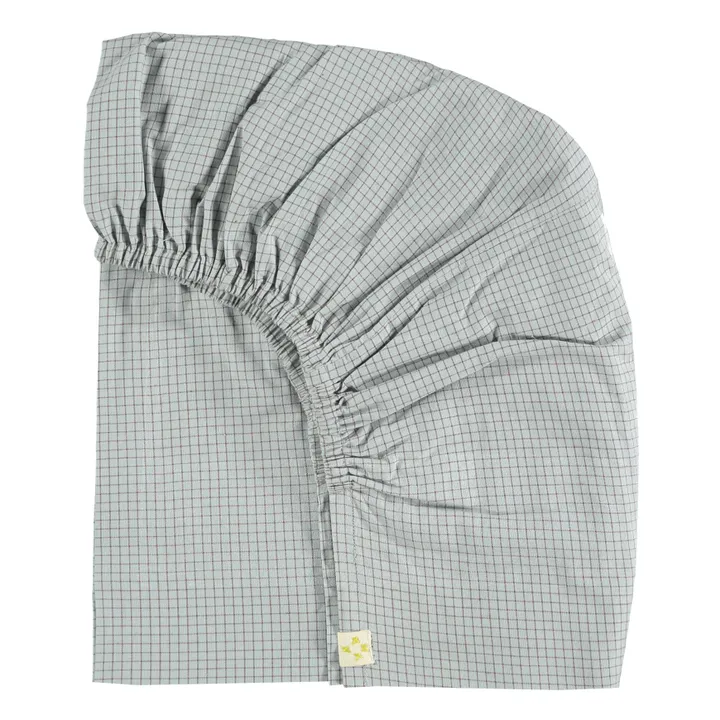 Camomile London Drap housse Blue Check | Bleu