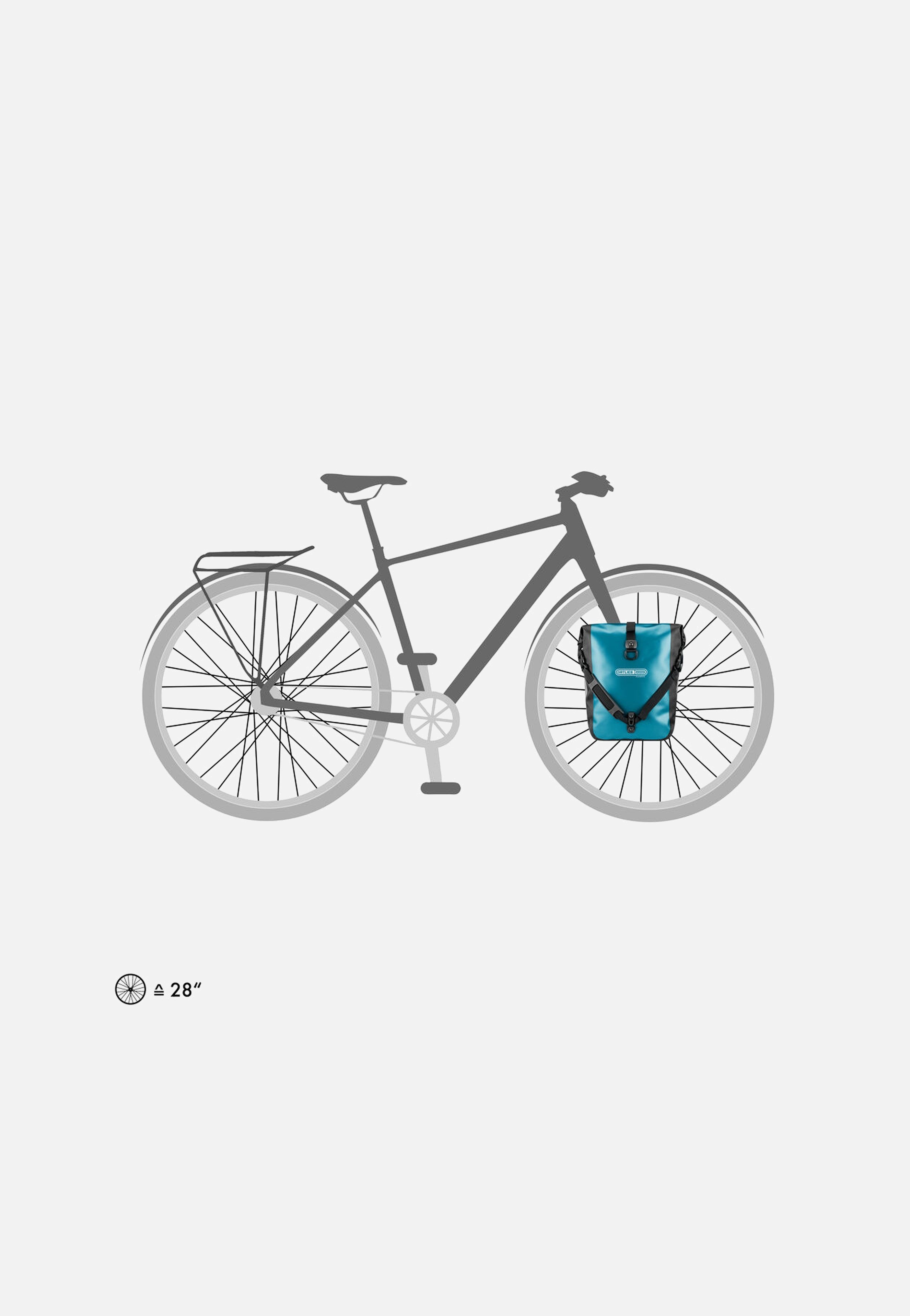 Sport-Roller Petrol Schwarz - Fahrradtasche