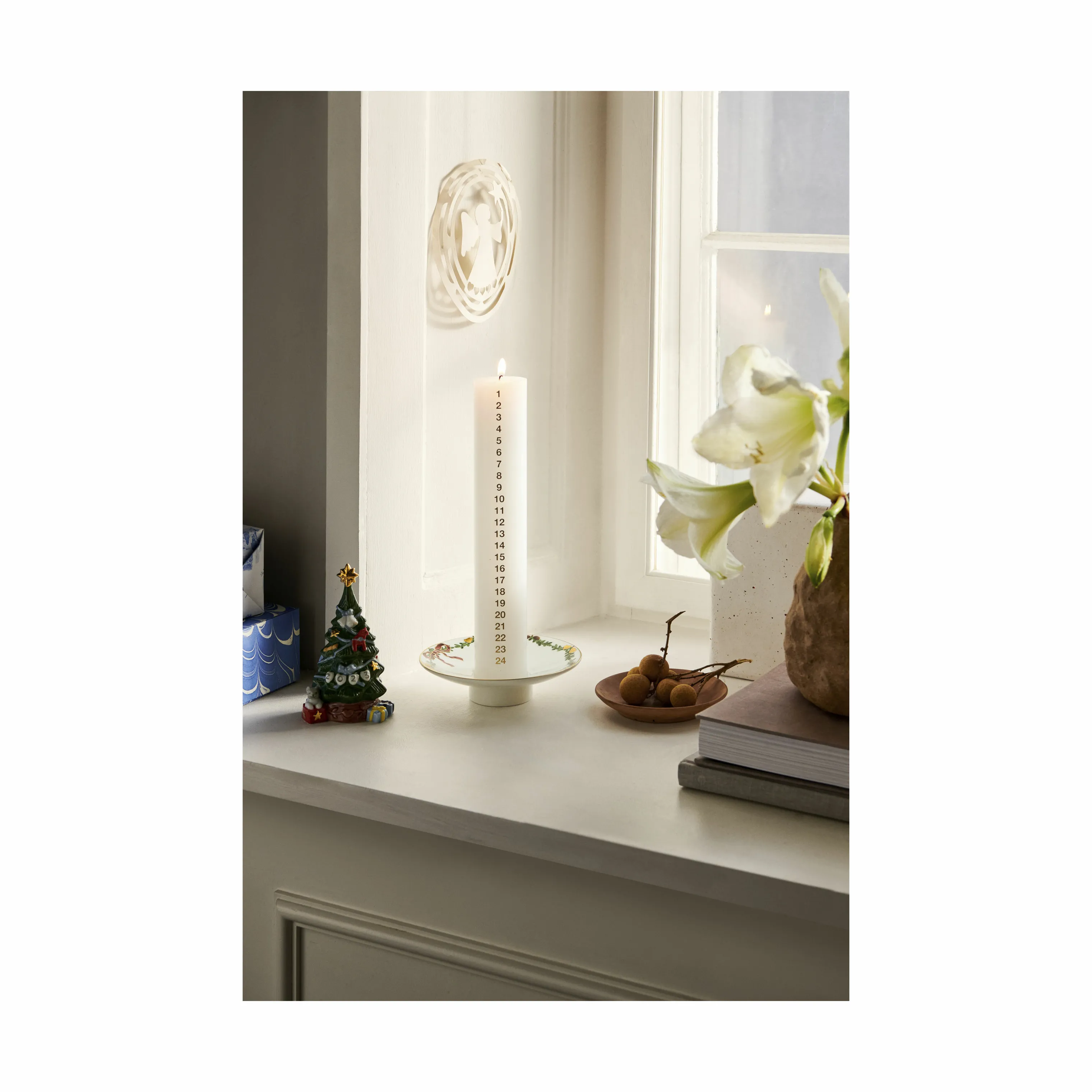 Royal Copenhagen Stjerne Riflet Jul Lysestage