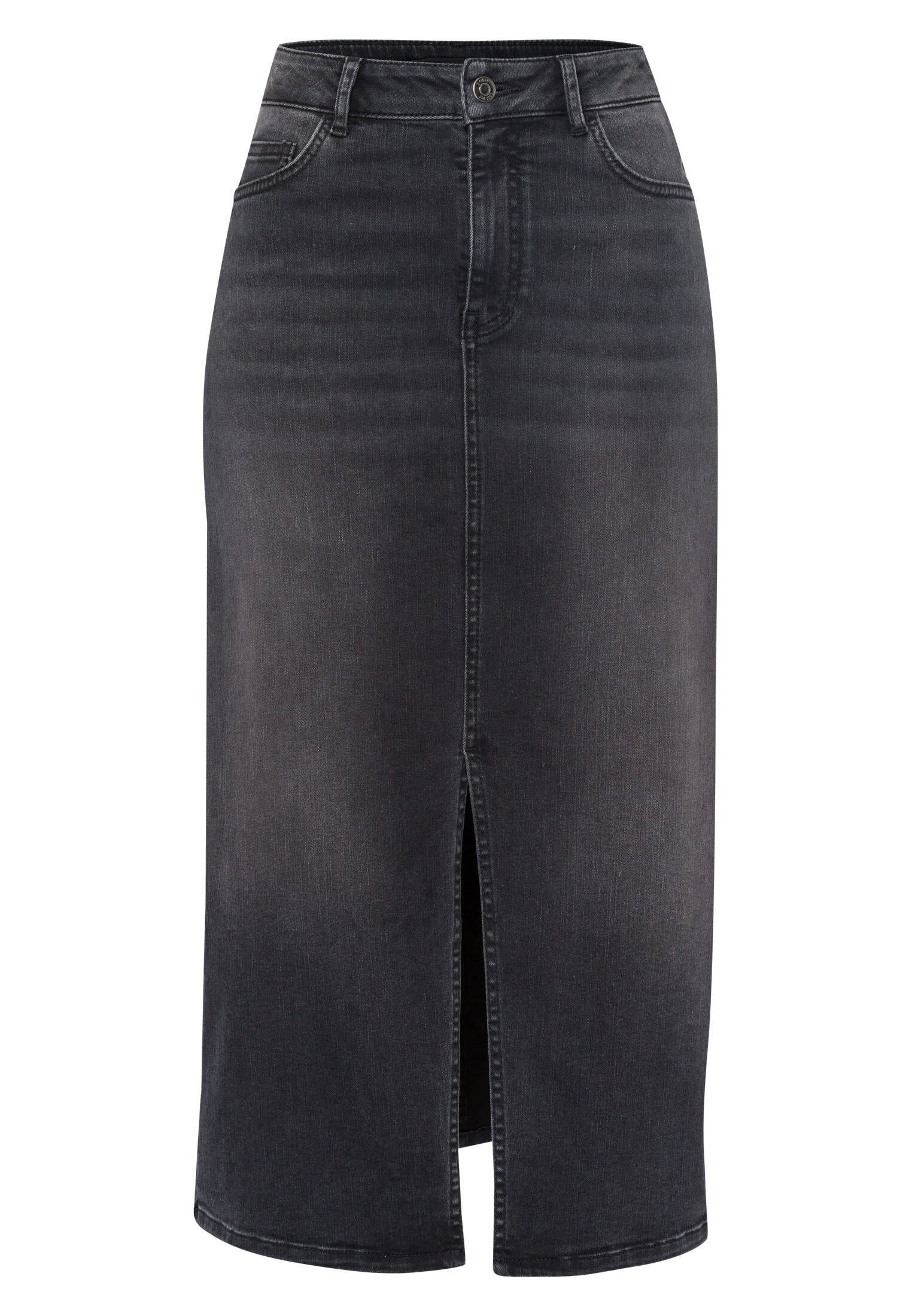 zero| Damen Jeansrock mit Schlitz
