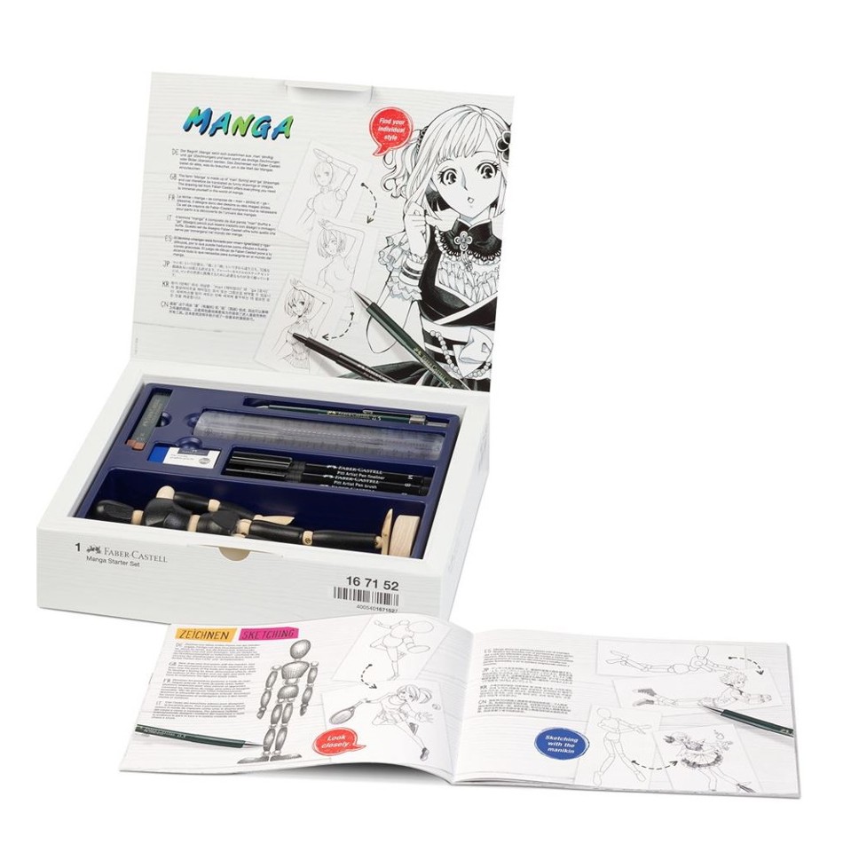 Faber-Castell - Pitt Artist Pen India ink pen, Manga Starter Sæt (167152)