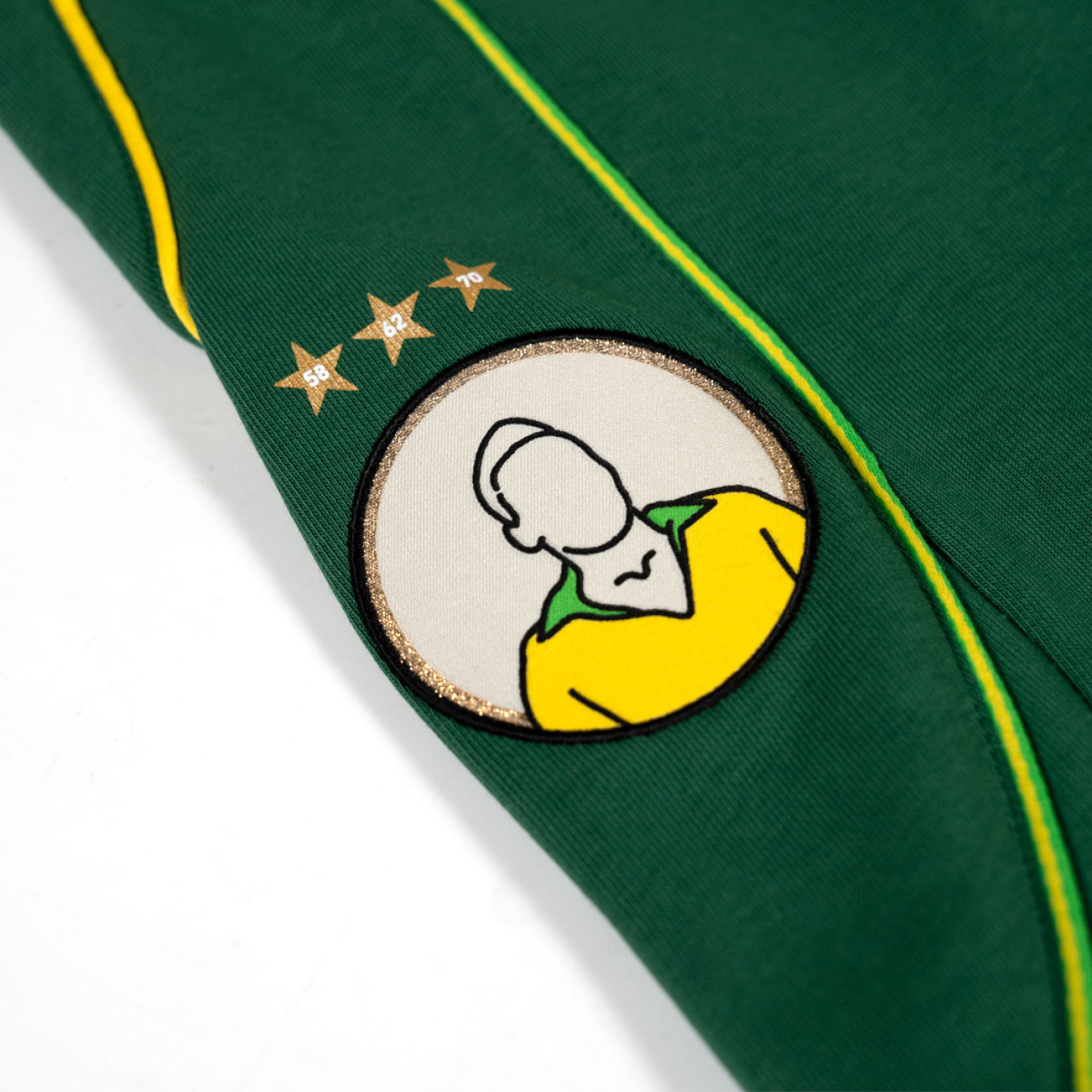 PUMA King Pelé Joggingbroek Donkergroen Geel