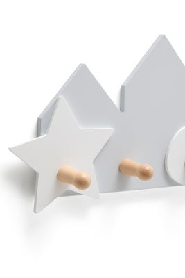 Cloudberry Castle Clouds & Stars Krokbrett, Gray