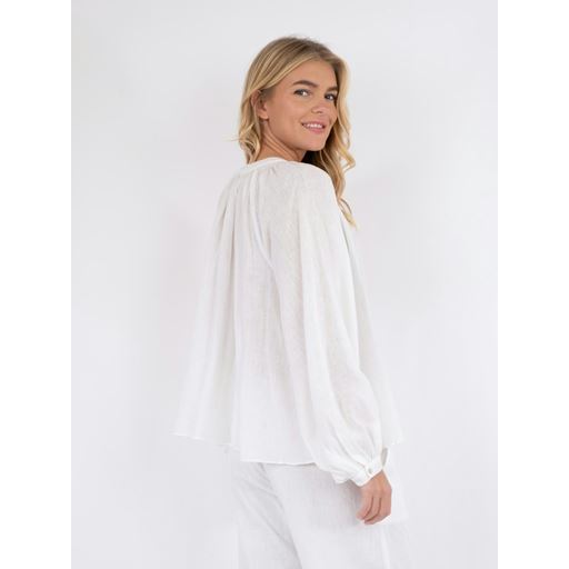Neo Noir Kirsty Solid Bluse, White, 36