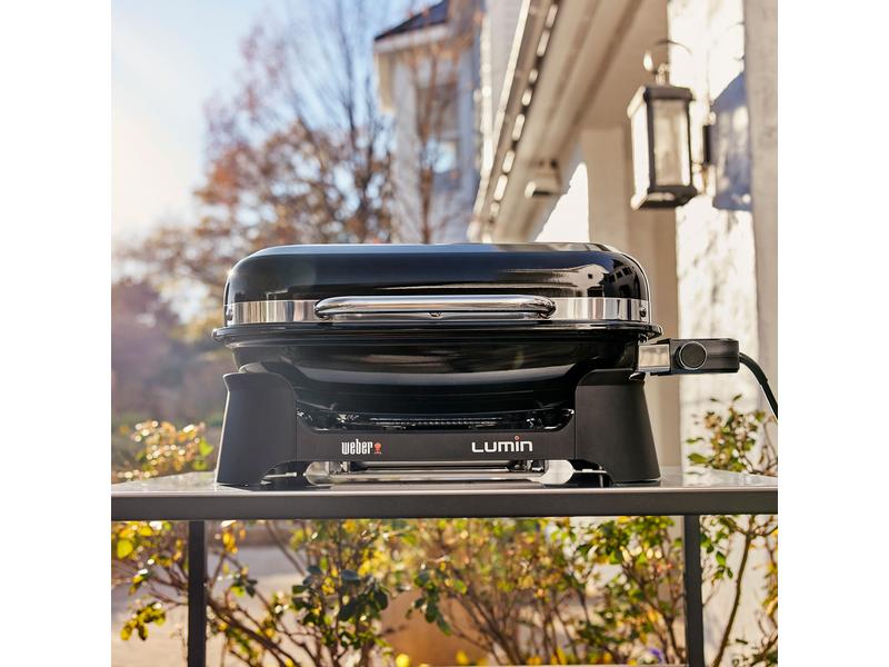 Weber Elektrogrill Lumin, Schwarz Mobiler Elektrogrill