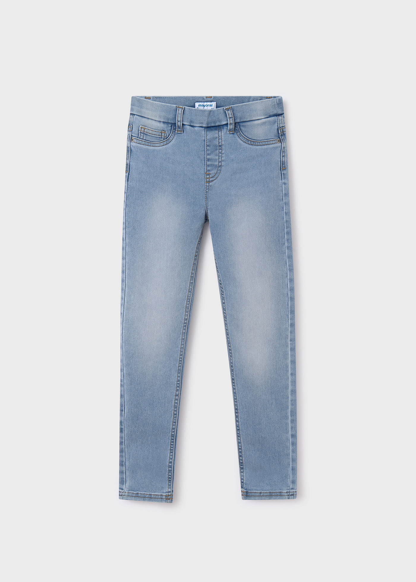 Calça jegging feminina com lavagem ecológica