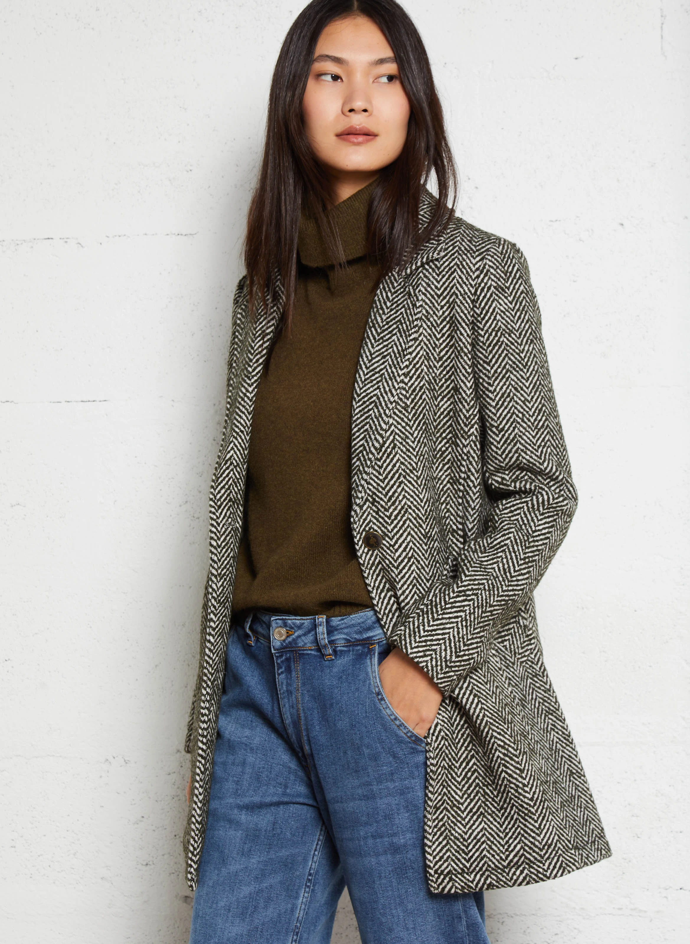 DEW - Manteau deux-en-un à capuche | Kaki