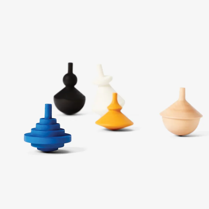 Areaware - Spinning Tops Holzkreisel (5er-Set)