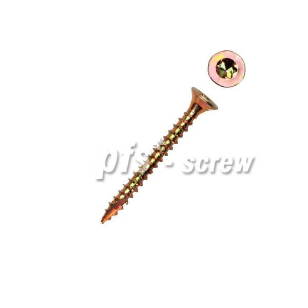 Spaanplaatschroef torx met boorpunt 6.0x130mm geel verzinkt (100 stuks)