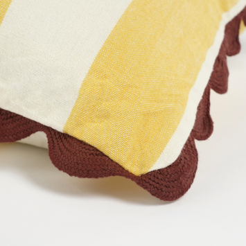 Kussen streep geel - l55xb35xh10cm