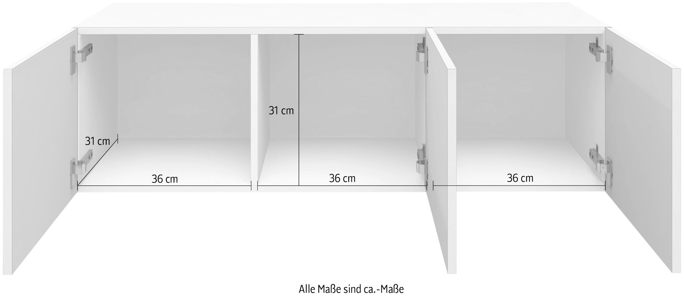 borchardt Möbel Lowboard »Vaasa« Breite 114 cm, nur hängend