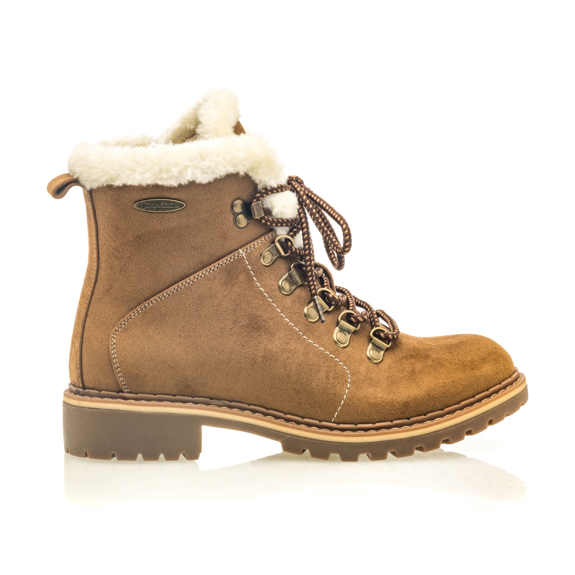 Bottines à lacets Femme cognac