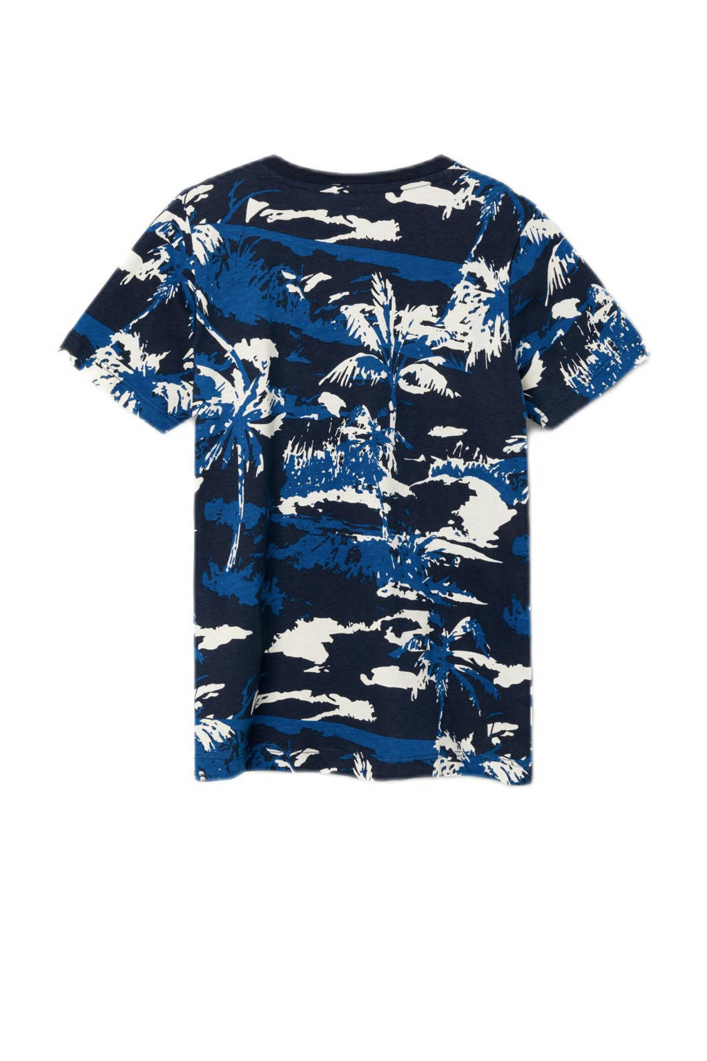 NAME IT T-shirt NKMZANULLE met all over print donkerblauw/blauw