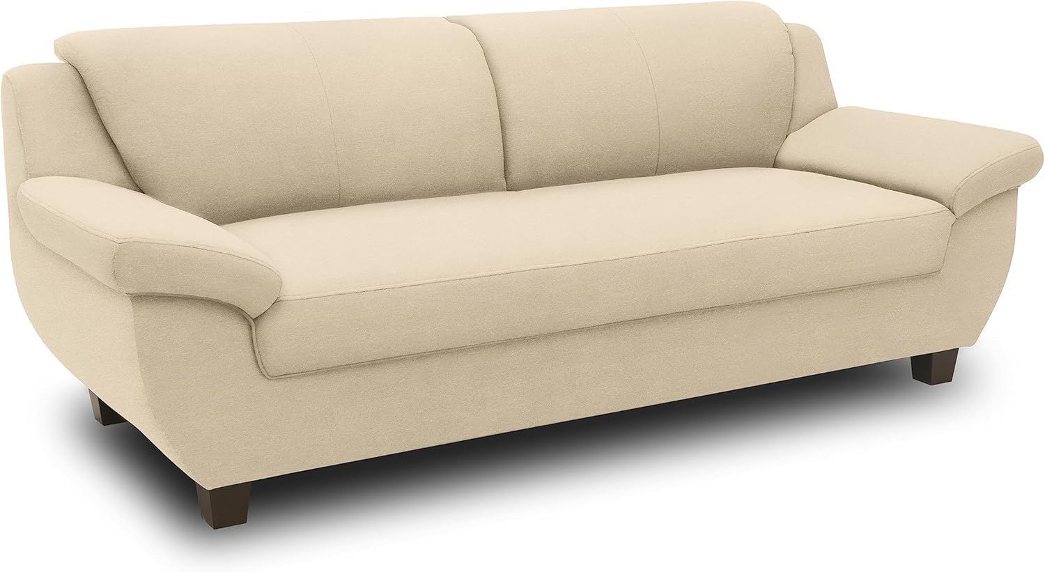 DOMO. collection Panama 3 Sitzer, Sofa, 3er Couch, Garnitur, 3-2-1, beige, 207 cm
