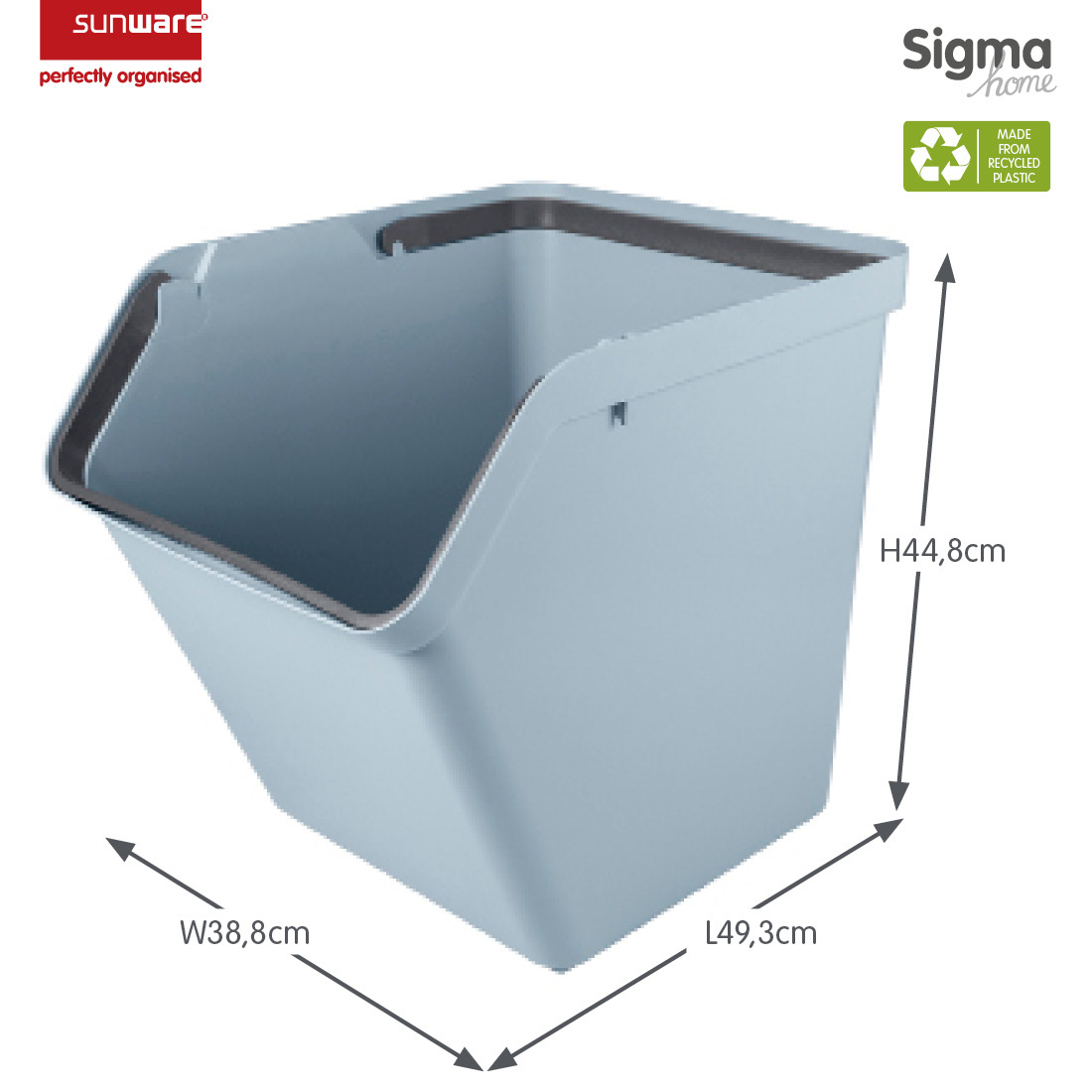 Sunware Sigma home 60 liter sorteer unit - Blue