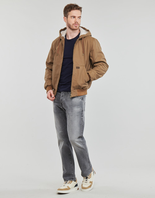 Superdry - VINTAGE WORKWEAR HOODED BOMBER - Camel