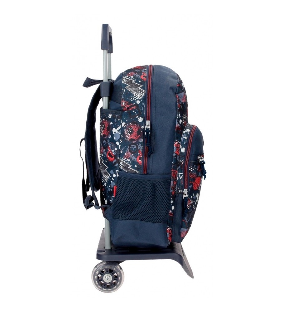 Mochila Movom Free Time com rodinhas, 42 cm, azul marinho