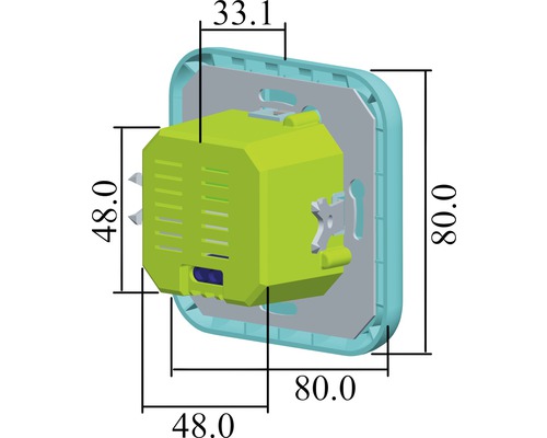 Bewegingsmelder voor inbouw in de wand, max. 160°, 500W, wit