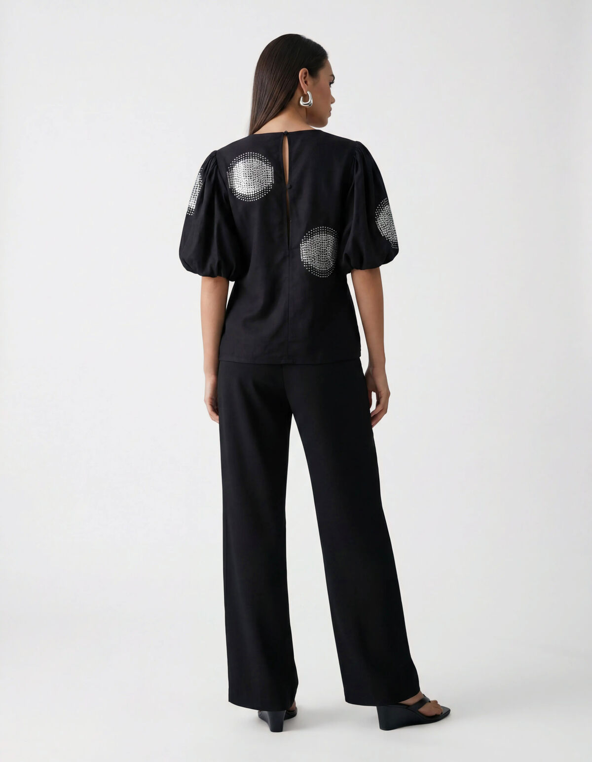 Polka Top Zwart