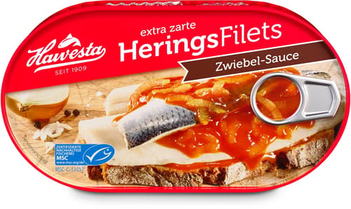 Hawesta MSC Heringsfilet in Zwiebel-Sauce