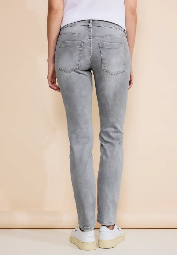 Graue Casual Fit Jeans - light grey random wash