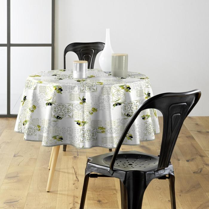 NAPPE RONDE D.160CM PVC IMPRIME ANDALOUSIE