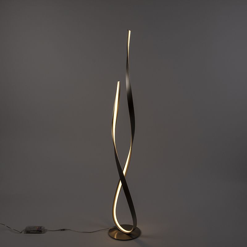 Moderne vloerlamp staal incl. LED en dimmer - Belinda