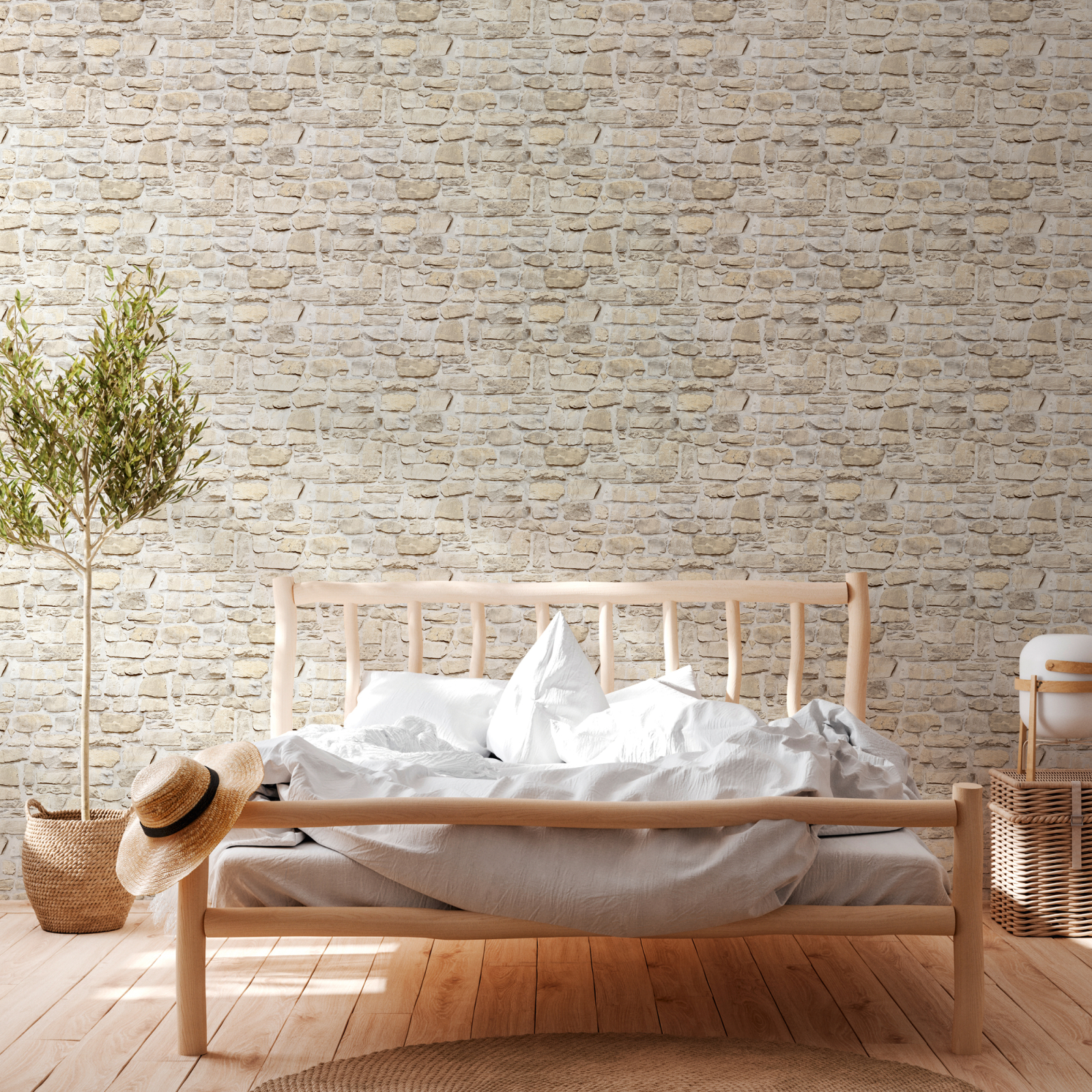 Vliestapete IL DECORO - beige-gelb - 10 Meter