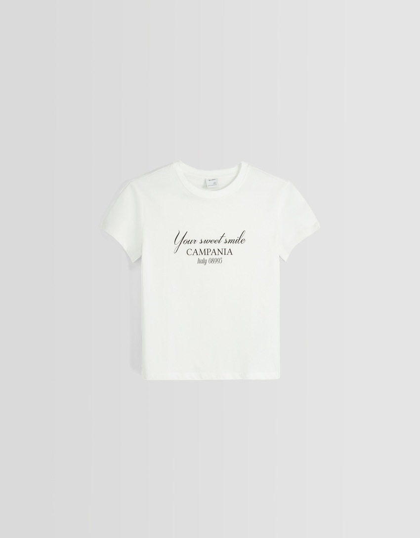 Camiseta de manga curta com estampa