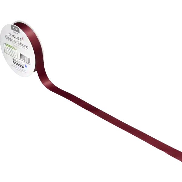Geschenkband Satin bordeaux